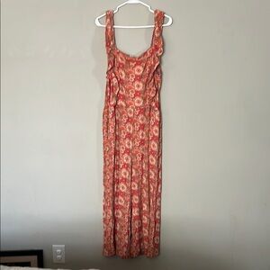 Kate Quinn Orange Pink Sleeveless Romper